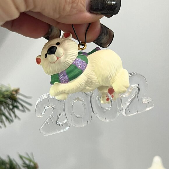 Vintage Hallmark Ornament Lot 1980 Angels Bunny Rabbits Polar Bear Turtle 1997 - Picture 2 of 16